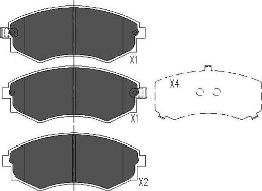 Kavo Parts KBP-3027 - Bremžu uzliku kompl., Disku bremzes ps1.lv