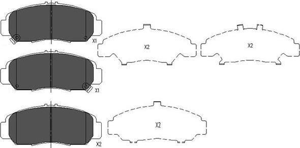 Kavo Parts KBP-2047 - Bremžu uzliku kompl., Disku bremzes ps1.lv