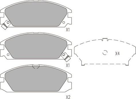 Kavo Parts KBP-2055 - Bremžu uzliku kompl., Disku bremzes ps1.lv