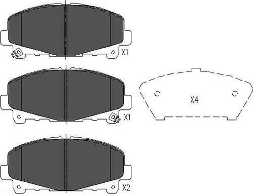 Kavo Parts KBP-2050 - Bremžu uzliku kompl., Disku bremzes ps1.lv