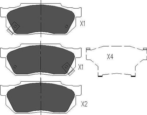 Kavo Parts KBP-2001 - Bremžu uzliku kompl., Disku bremzes ps1.lv