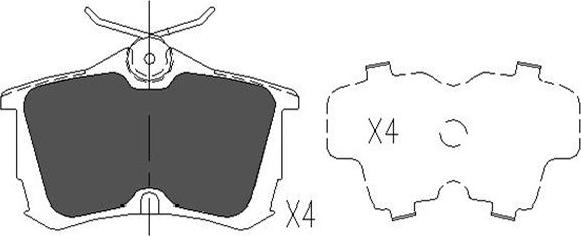 Kavo Parts KBP-2011 - Bremžu uzliku kompl., Disku bremzes ps1.lv