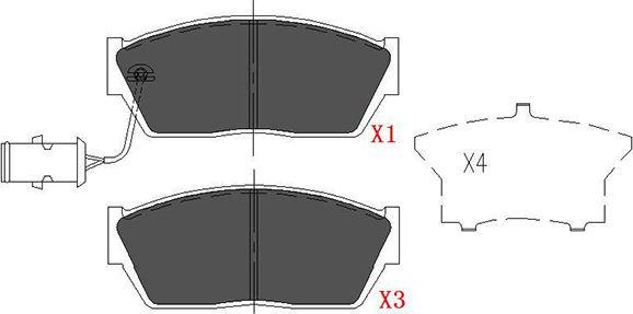 Kavo Parts KBP-2018 - Bremžu uzliku kompl., Disku bremzes ps1.lv