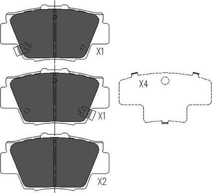 Kavo Parts KBP-2032 - Bremžu uzliku kompl., Disku bremzes ps1.lv