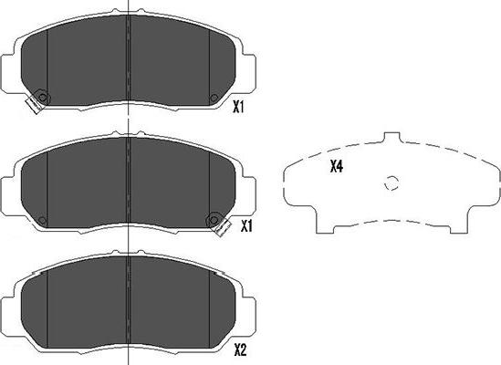 Kavo Parts KBP-2037 - Bremžu uzliku kompl., Disku bremzes ps1.lv