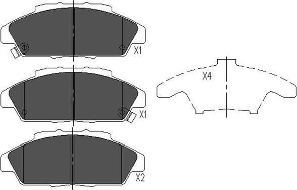 Kavo Parts KBP-2025 - Bremžu uzliku kompl., Disku bremzes ps1.lv