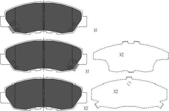 Kavo Parts KBP-2026 - Bremžu uzliku kompl., Disku bremzes ps1.lv