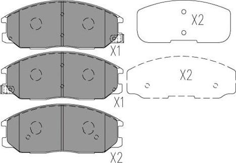 Kavo Parts KBP-7509 - Bremžu uzliku kompl., Disku bremzes ps1.lv