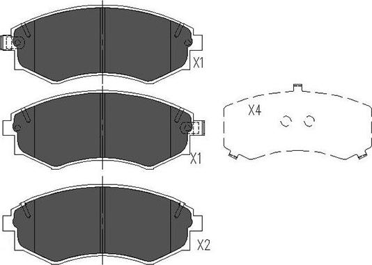 Kavo Parts KBP-7504 - Bremžu uzliku kompl., Disku bremzes ps1.lv