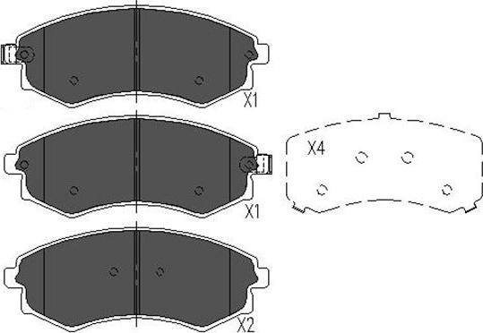 Kavo Parts KBP-7507 - Bremžu uzliku kompl., Disku bremzes ps1.lv