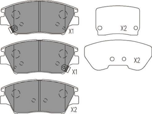 Kavo Parts KBP-7510 - Bremžu uzliku kompl., Disku bremzes ps1.lv