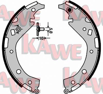 Kawe 09170 - Bremžu loku komplekts ps1.lv