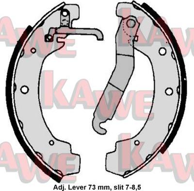 Kawe 06740 - Bremžu loku komplekts ps1.lv