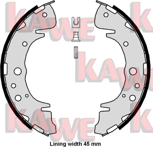 Kawe 08020 - Bremžu loku komplekts ps1.lv