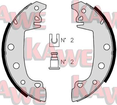 Kawe 02850 - Bremžu loku komplekts ps1.lv