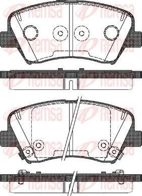 Remsa D15958810 - Bremžu uzliku kompl., Disku bremzes ps1.lv