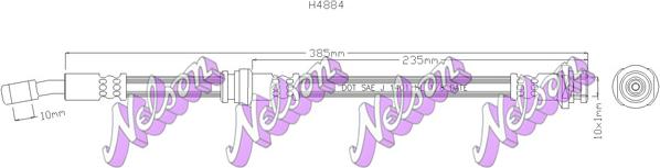 Kawe H4884 - Bremžu šļūtene ps1.lv