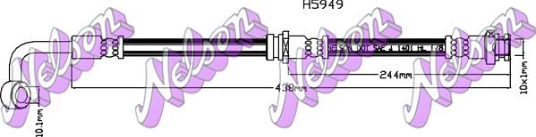 Kawe H5949 - Bremžu šļūtene ps1.lv