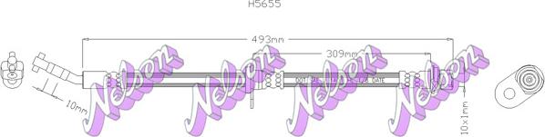 Kawe H5655 - Bremžu šļūtene ps1.lv