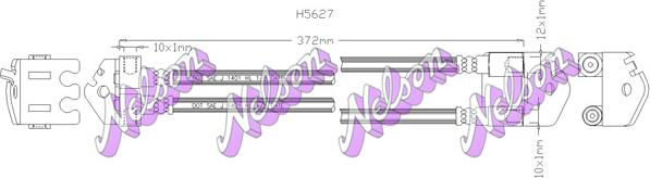 Kawe H5627 - Bremžu šļūtene ps1.lv