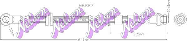 Kawe H6887 - Bremžu šļūtene ps1.lv