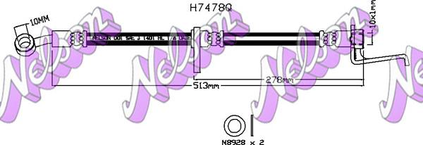 Kawe H7478Q - Bremžu šļūtene ps1.lv