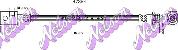 Kawe H7364 - Bremžu šļūtene ps1.lv