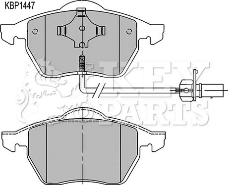 Key Parts KBP1447 - Bremžu uzliku kompl., Disku bremzes ps1.lv