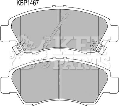 Key Parts KBP1467 - Bremžu uzliku kompl., Disku bremzes ps1.lv