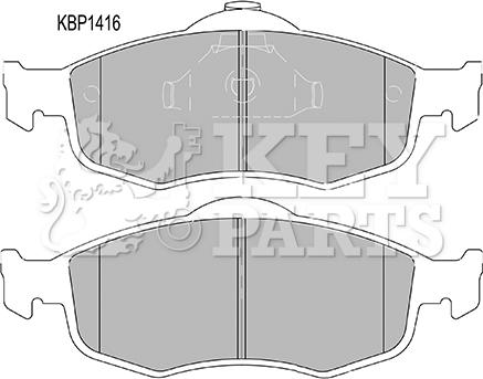 Key Parts KBP1416 - Bremžu uzliku kompl., Disku bremzes ps1.lv