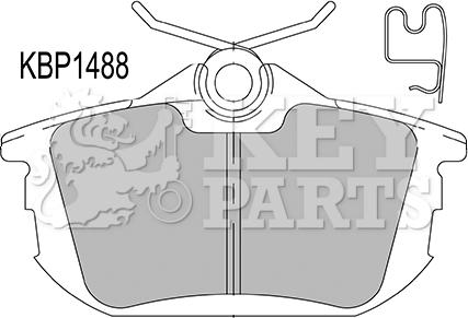 Key Parts KBP1488 - Bremžu uzliku kompl., Disku bremzes ps1.lv