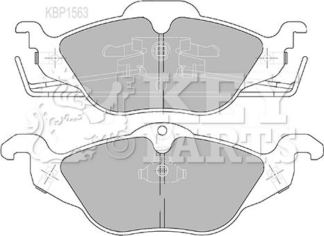 Key Parts KBP1563 - Bremžu uzliku kompl., Disku bremzes ps1.lv