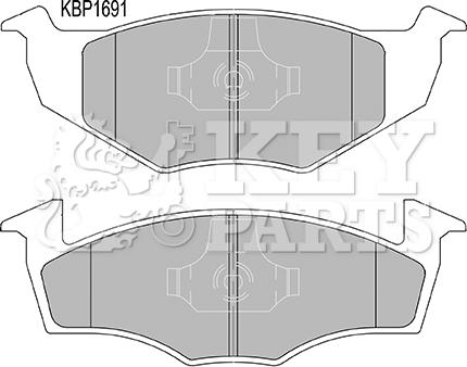 Key Parts KBP1691 - Bremžu uzliku kompl., Disku bremzes ps1.lv