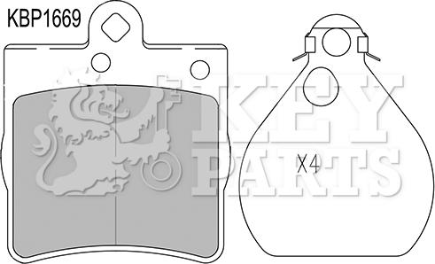 Key Parts KBP1669 - Bremžu uzliku kompl., Disku bremzes ps1.lv