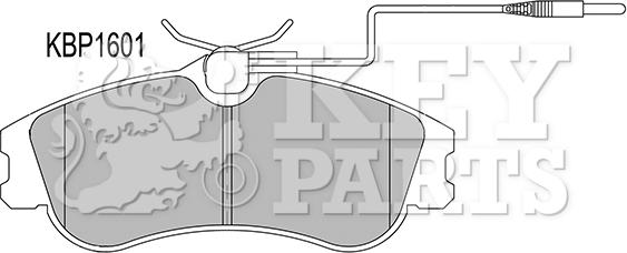 Key Parts KBP1601 - Bremžu uzliku kompl., Disku bremzes ps1.lv