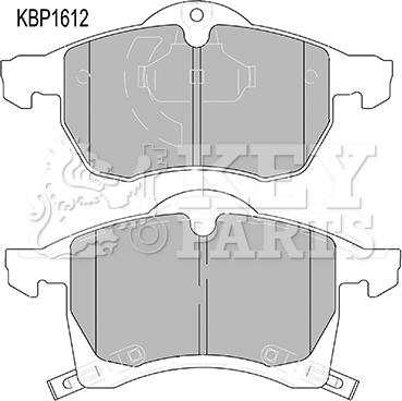 Key Parts KBP1612 - Bremžu uzliku kompl., Disku bremzes ps1.lv