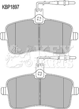 Key Parts KBP1897 - Bremžu uzliku kompl., Disku bremzes ps1.lv