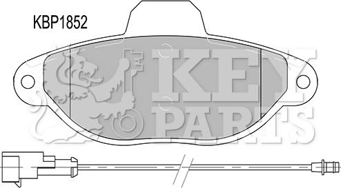 Key Parts KBP1852 - Bremžu uzliku kompl., Disku bremzes ps1.lv