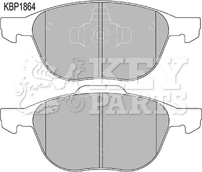 Key Parts KBP1864 - Bremžu uzliku kompl., Disku bremzes ps1.lv