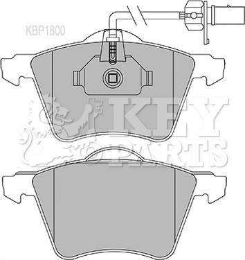 Key Parts KBP1800 - Bremžu uzliku kompl., Disku bremzes ps1.lv