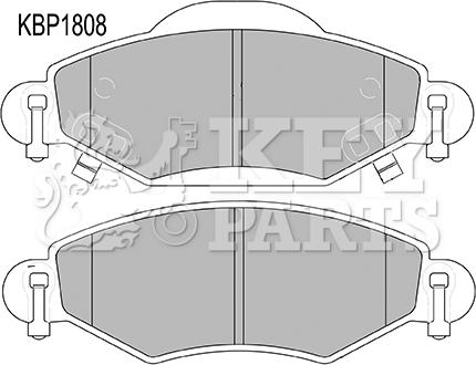 Key Parts KBP1808 - Bremžu uzliku kompl., Disku bremzes ps1.lv