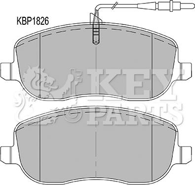 Key Parts KBP1826 - Bremžu uzliku kompl., Disku bremzes ps1.lv