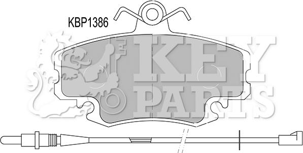 Key Parts KBP1386 - Bremžu uzliku kompl., Disku bremzes ps1.lv