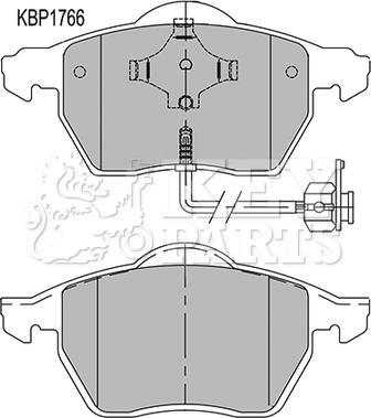 Key Parts KBP1766 - Bremžu uzliku kompl., Disku bremzes ps1.lv