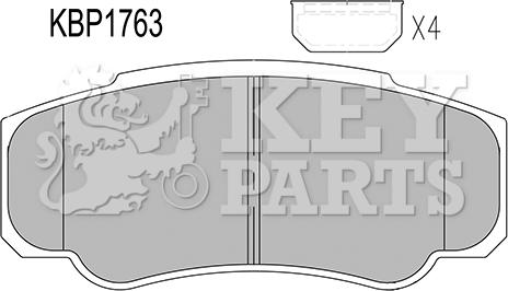 Key Parts KBP1763 - Bremžu uzliku kompl., Disku bremzes ps1.lv