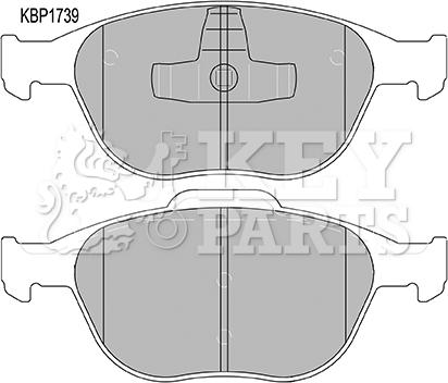 Key Parts KBP1739 - Bremžu uzliku kompl., Disku bremzes ps1.lv