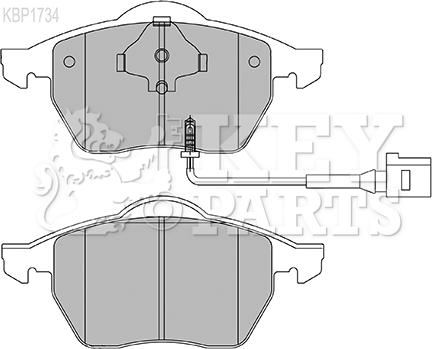 Key Parts KBP1734 - Bremžu uzliku kompl., Disku bremzes ps1.lv