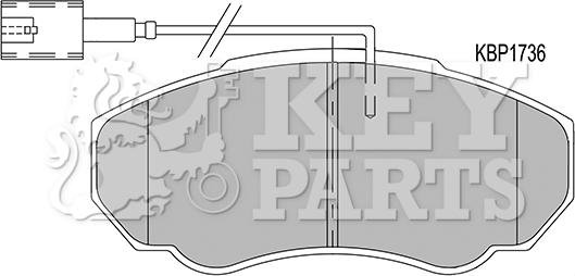 Key Parts KBP1736 - Bremžu uzliku kompl., Disku bremzes ps1.lv