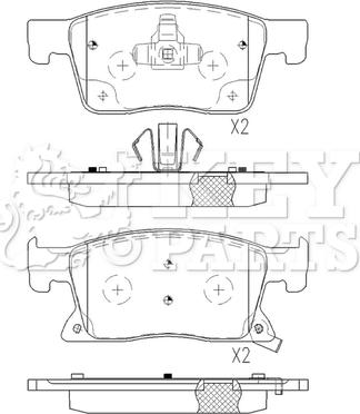 Key Parts KBP2568 - Bremžu uzliku kompl., Disku bremzes ps1.lv