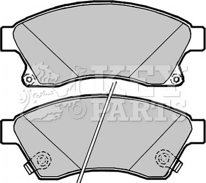 Key Parts KBP2090 - Bremžu uzliku kompl., Disku bremzes ps1.lv